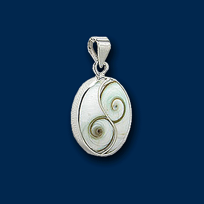 Shiva Eye Amulett oval mit 2 Augen
