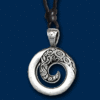 Amulett rund Maori Design Spirale