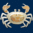 Krabbe mit Perlmutt silbergrau -Einzelstück -