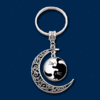 Schlüsselanhänger Katzen Yin-Yang im Mond